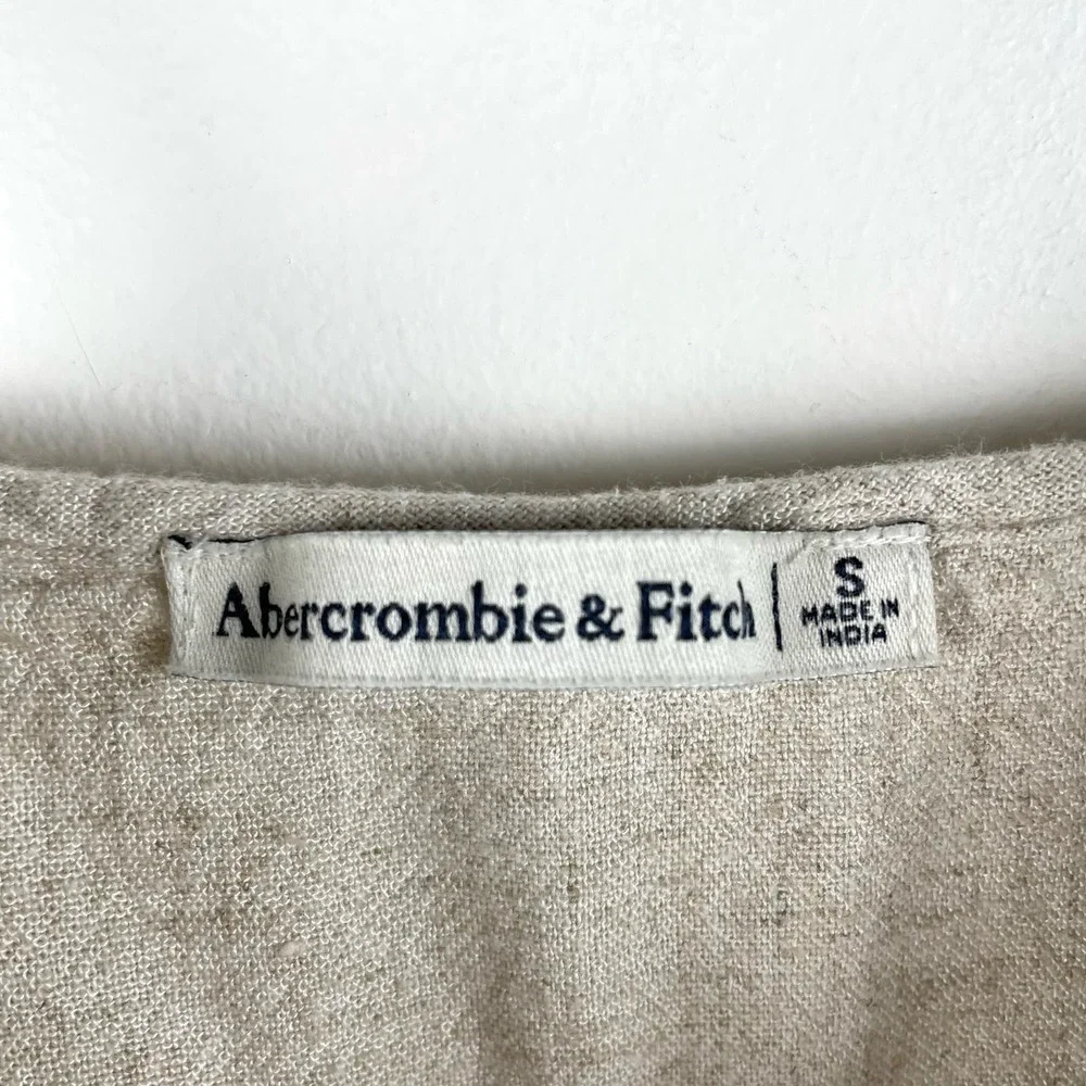 Abercrombie Beige Linen Blend Babydoll Tank Top Size S - Picture 4 of 5